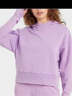 Lilac acid washed Joylab French terry hoodie